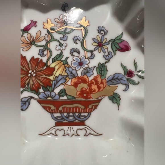 Vintage Vista Alegre Portugal Mottahedeh Trinket Dish Floral Bouquet Art Nouveau - Picture 11 of 12
